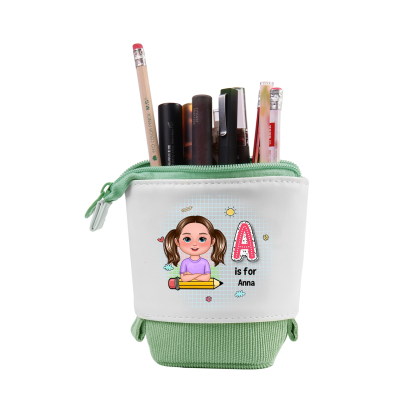 Personalised Cartoon Character Pencil Case – Custom Name Pop-Up Stationery Holder for Children-Back To School Gift For Boys/Girls | Jessemade