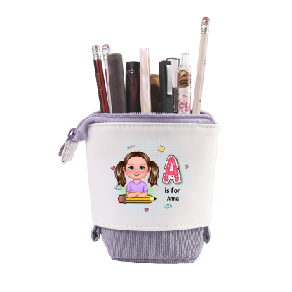 Personalised Cartoon Character Pencil Case – Custom Name Pop-Up Stationery Holder for Children-Back To School Gift For Boys/Girls | Jessemade