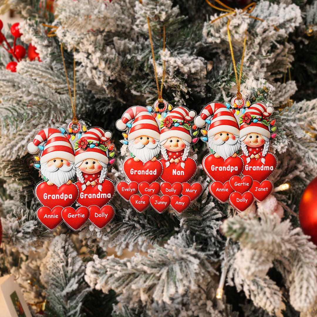 Personalised Grandparent Ornament Custom 1-15 Names Christmas Ornament Gift for Nan/Grandad | Jessmade