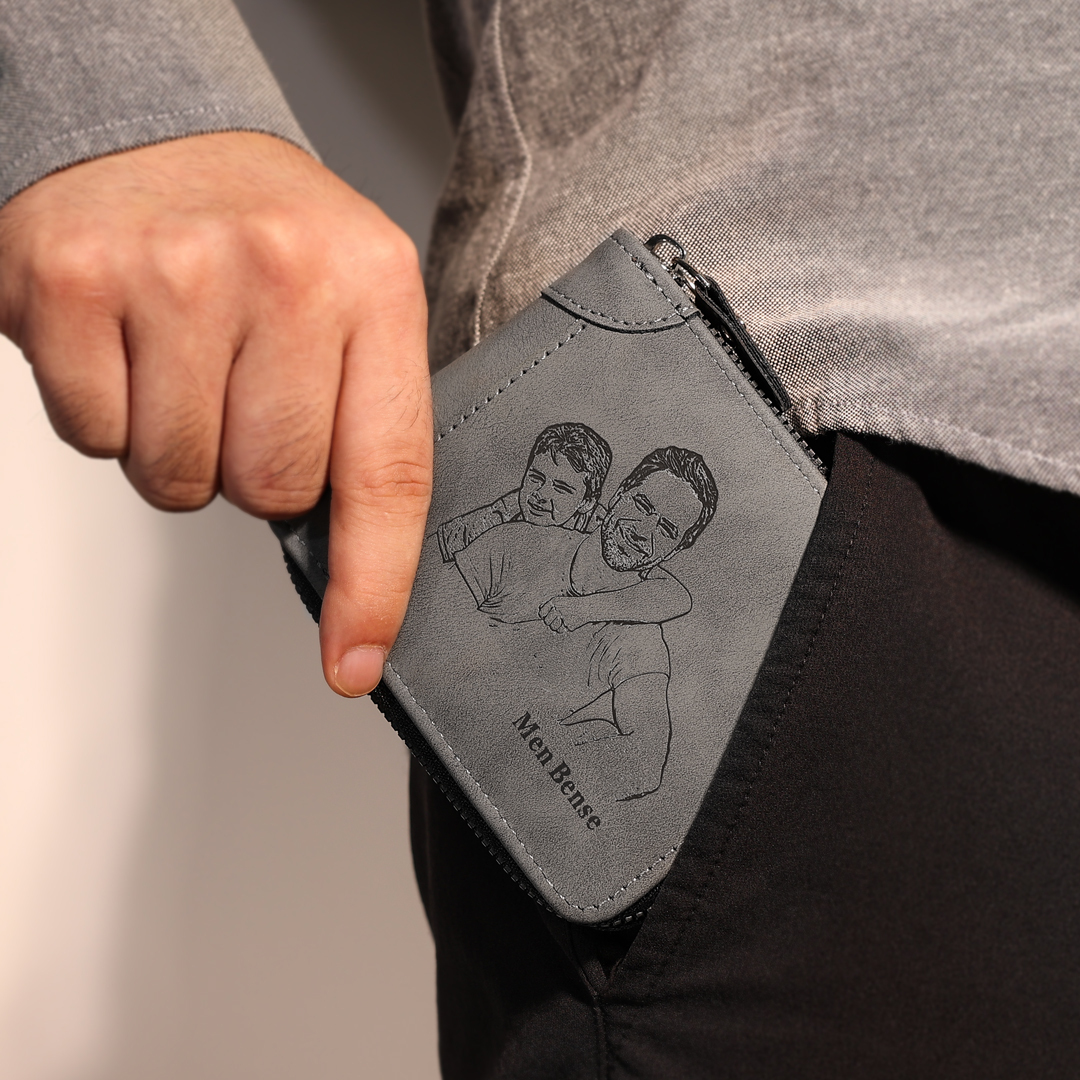 3 Names Bracelet Wallet Gift Card Set-Personalised Cuban Chain Adjustable Bracelet Wallet Father's Day Gift | Jessemade