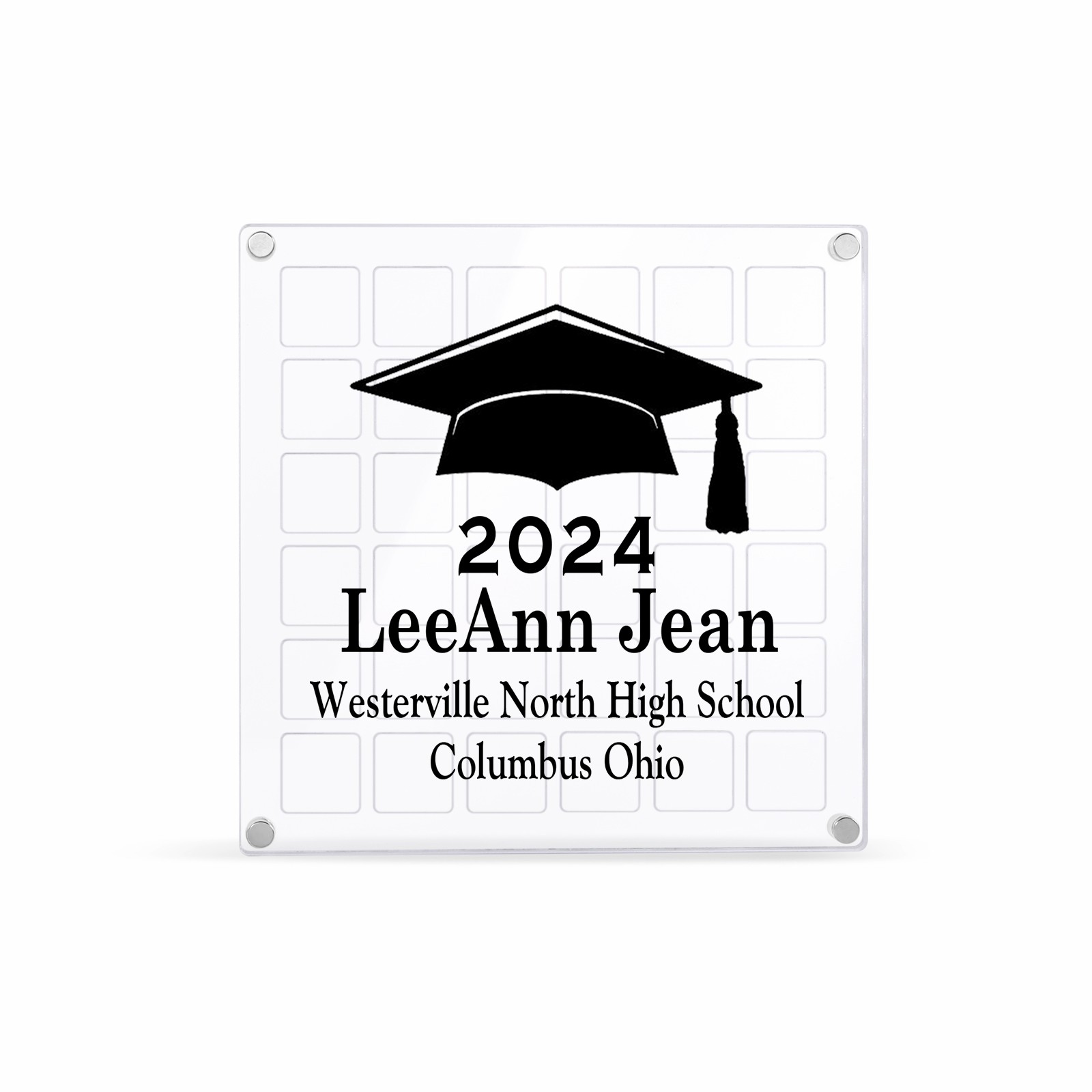 Personalised Acrylic Graduation Gift, Customized Name, Text and Date Acrylic Ornament Gift For Her/Him