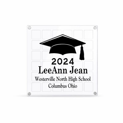 Personalised Acrylic Graduation Gift, Customized Name, Text and Date Acrylic Ornament Gift For Her/Him