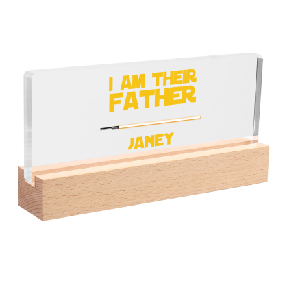 1 Name-Personalised Star Wars Logo Table Lamp-I am their dad-Father's Day Gift For Dad