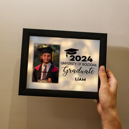 2024 Graduation Gift - Personalised Name and Photo Frame Night Light LED Night Light Gift for Her/Him