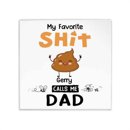 1 Name - Personalised Monster and Shit Style Custom Name Acrylic Ornament Father's Day Gift for Dad