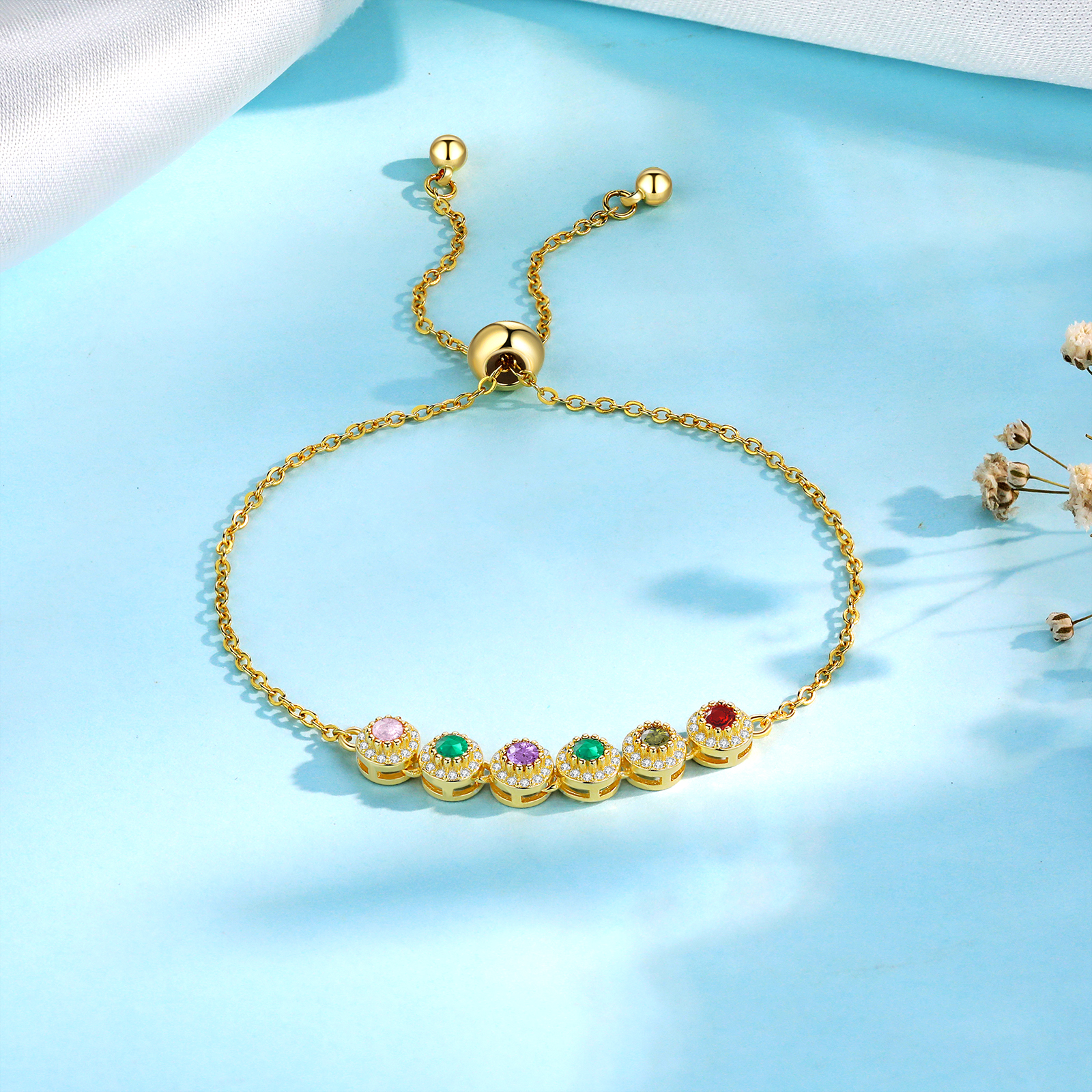 6 Birthstones - Personalised Birthstone Beautiful Bracelet Gift for Her