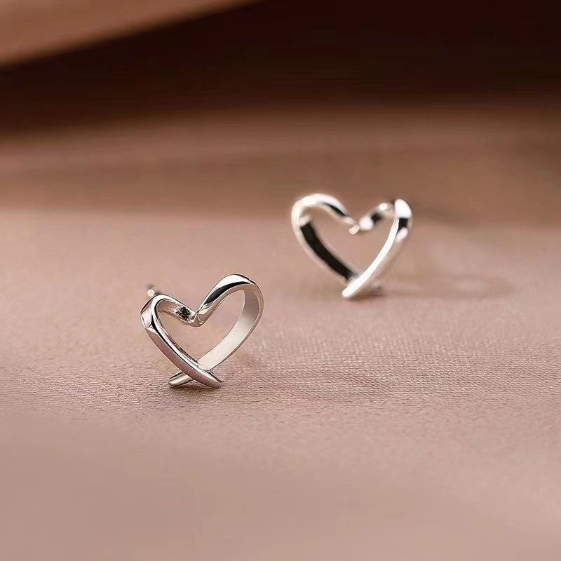 925 Silver Heart Earrings for Women