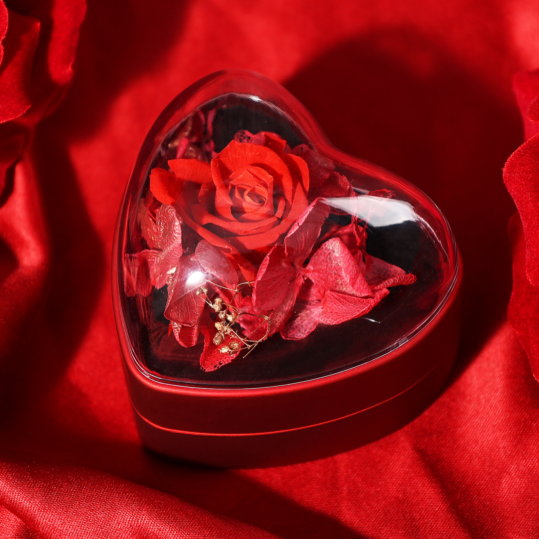 Eternal Rose Exquisite Jewelry Double Layer Storage Box Gift Box with Gift Package