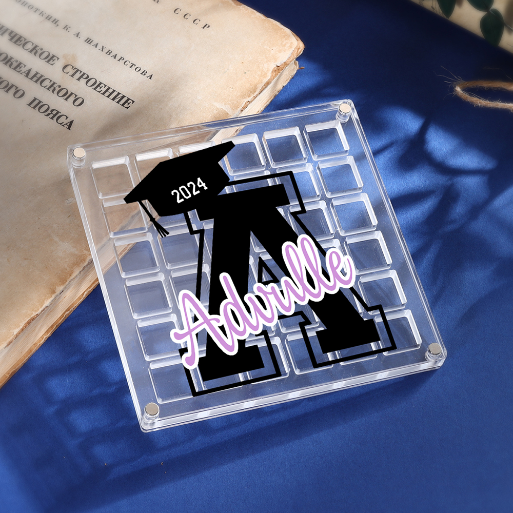 Personalised Acrylic Graduation Gift, Customized Letter、Date and Text Acrylic Ornament Gift For Her/Him