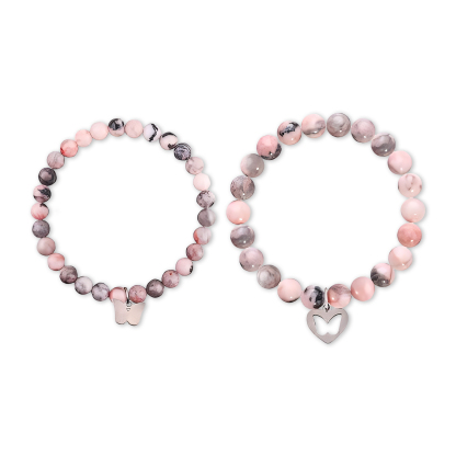 2 PCS Natural Stone Bracelets With Card For My Daughter As A Back To School Gift