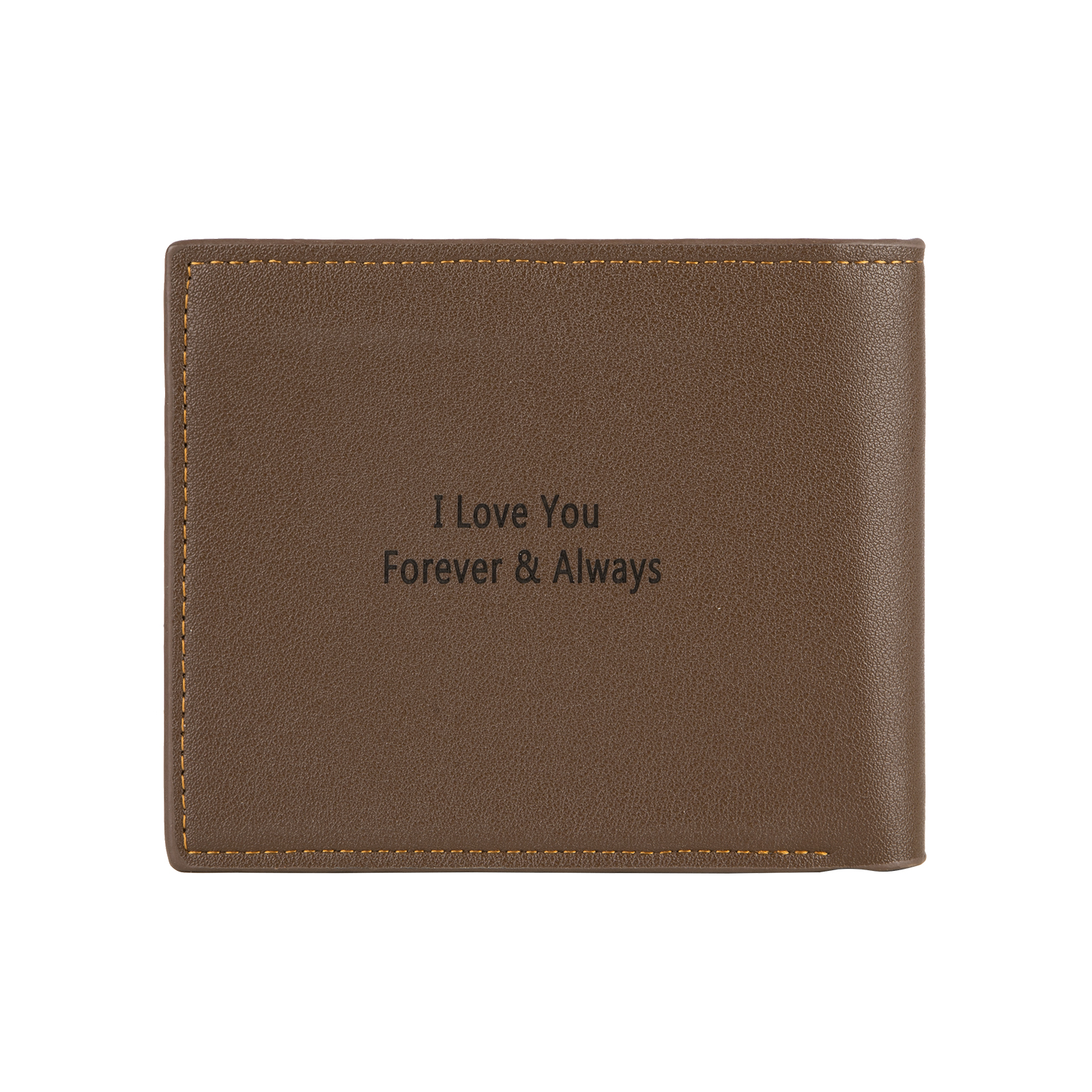 Personalised Leather Wallet Engraved Photo Folding Wallet Short  Love Gifts For Him