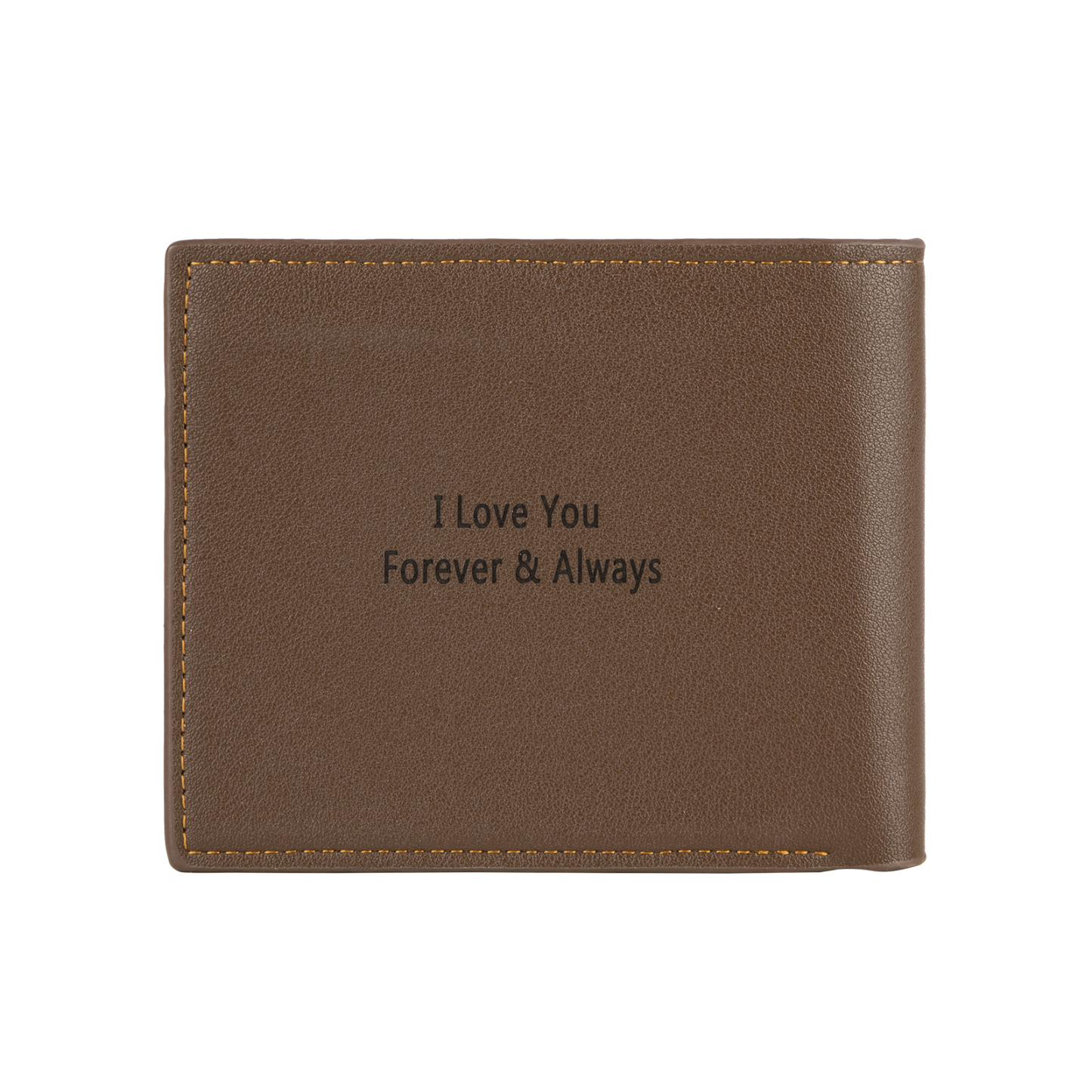 Personalised Leather Wallet Engraved Photo Folding Wallet Short  Love Gifts For Him