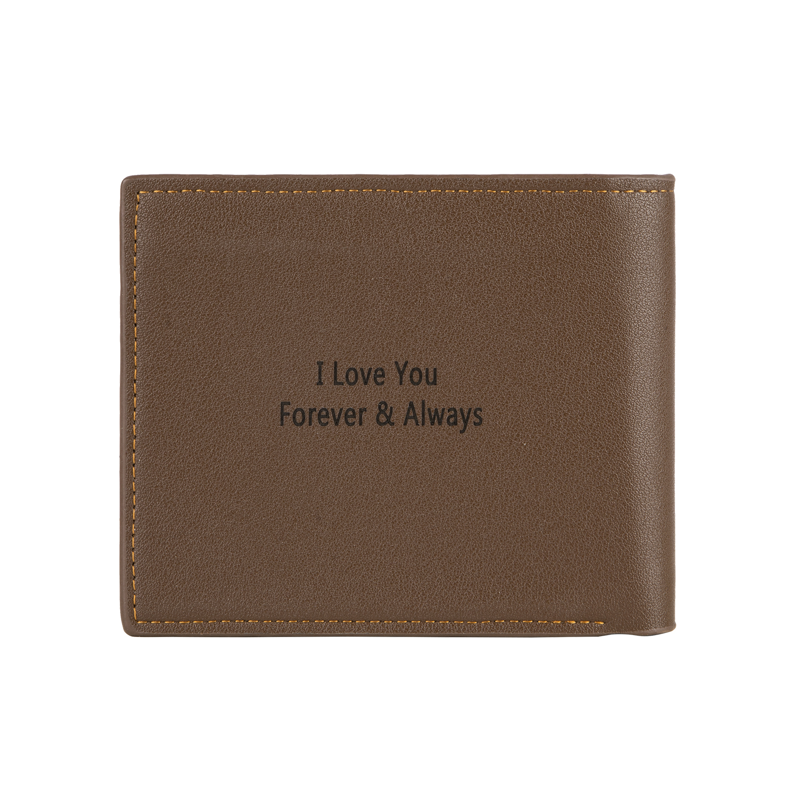 Personalised Leather Wallet Engraved Photo Folding Wallet Short  Love Gifts For Him
