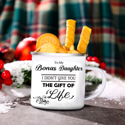 To My Bonus Daughter Mug Set With Gift Box Christmas Birthday Gift Ceramic Coffee Mug for Daughter