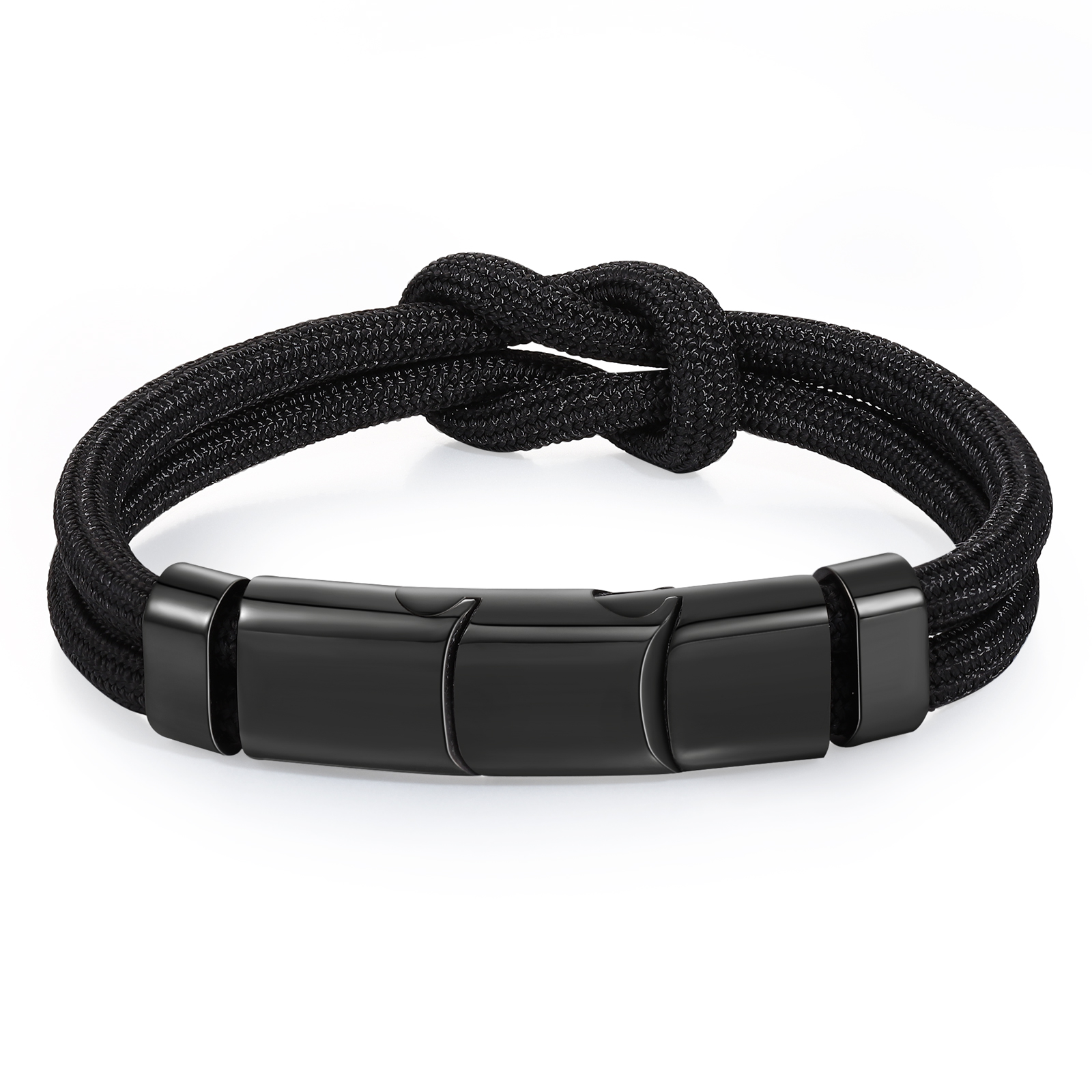 5 Names - Personalised Name Braided Leather Bracelet Engraving Men's Bracelet for Dad