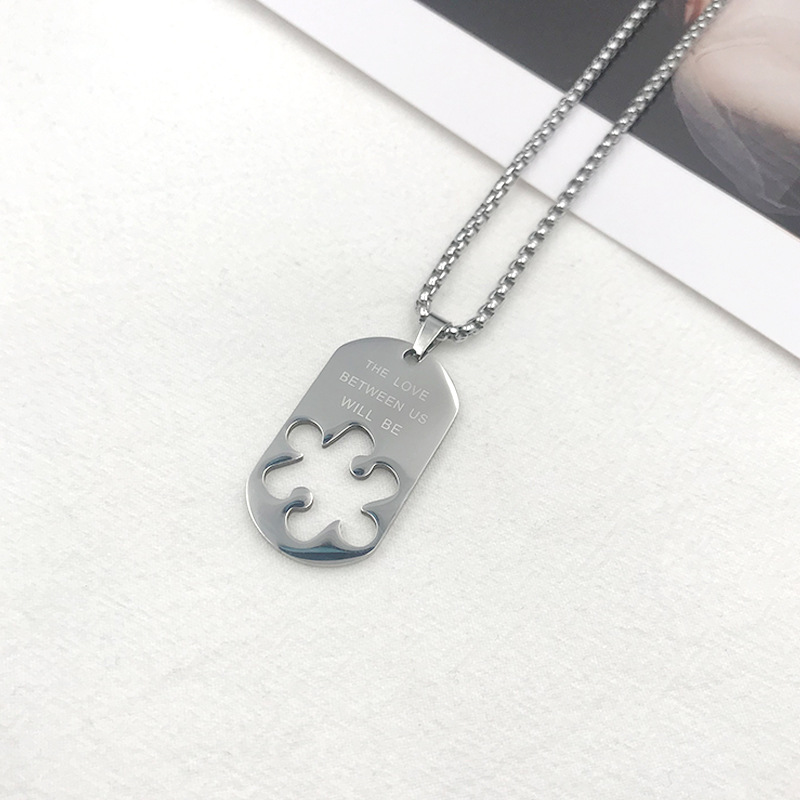 The Love Between Us Will Be Forever And Ever, Couple Matching Necklace Puzzle Necklace Valentine's Day Gifts for Women Men