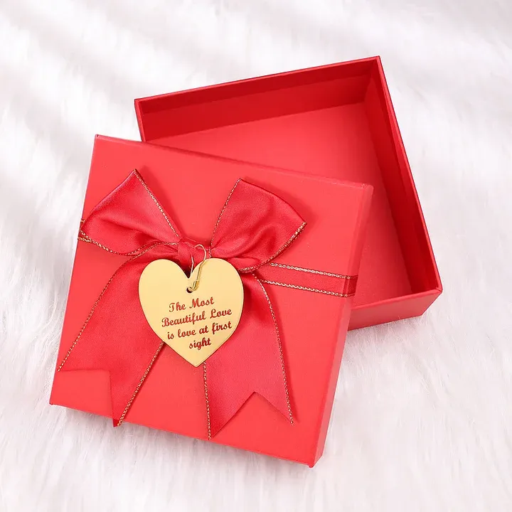 7 Names-Personalised Mum Acrylic Heart Keepsake Custom Text Love Teddy Bear Ornaments Gifts Set With Gift Box for Grandma/Mother