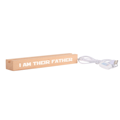Personalised Star Wars Logo Father's Day Gift - I'm Their Dad - Table Lamp with 3 Names