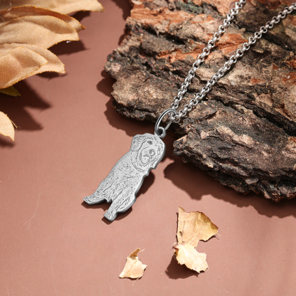 Personalised Pet Gift Custom 1 Pet Photo Necklace Gifts For Her