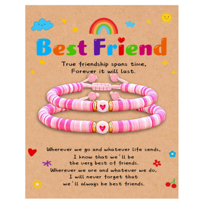 2 PCS Natural Stone Bracelets With Card Back To School Season Gift For Best Friend