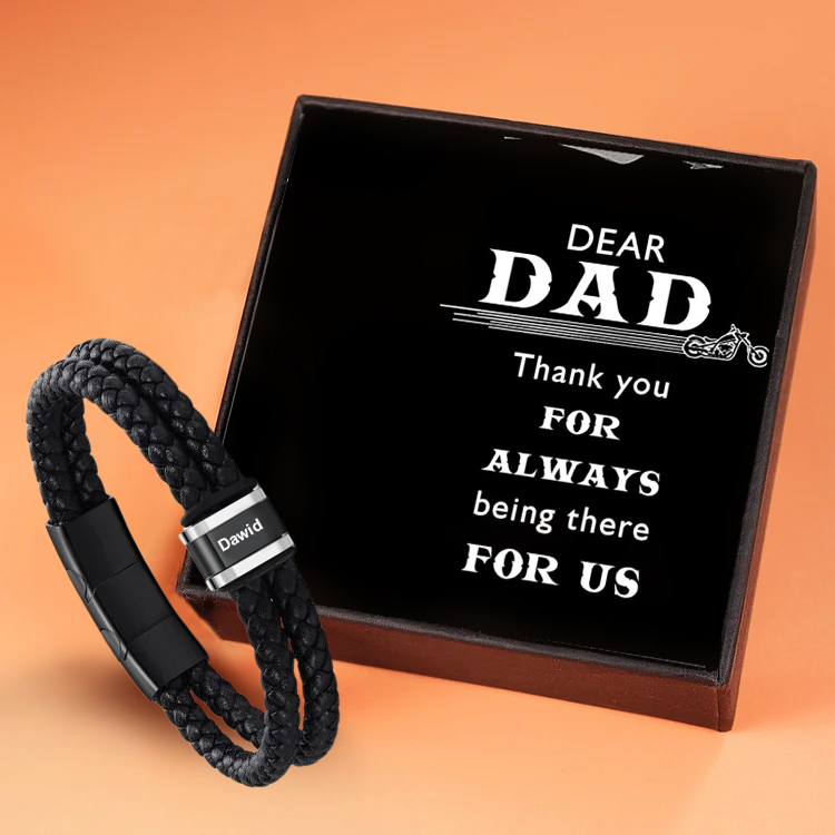 Jessemade UK 2 Names-Personalized Bead Bracelet Custom Men's Bracelet With Gift Box Engraved Name Personalized Gift for Him 20.99 n2