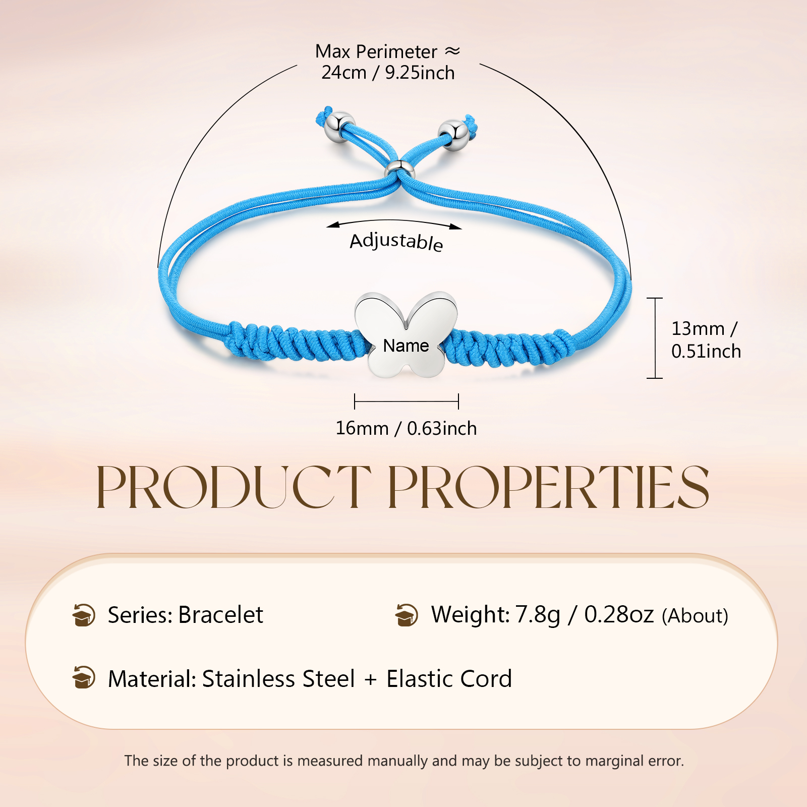 Butterfly Adjustable Bracelet Custom Name Bracelet Gift for Daughter Granddaughter - Your Wings Always Exist, All You Have To Do Is Fly