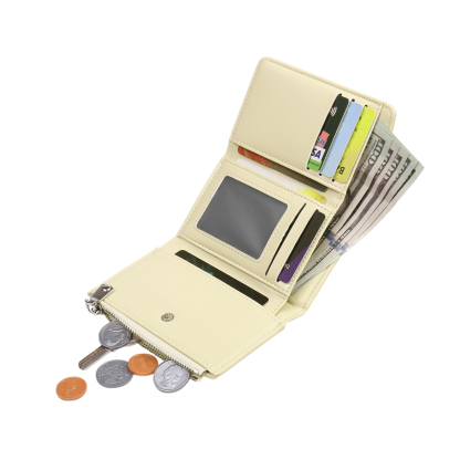Custom Purse-Personalised Photo Quality Leather Folding Zip Wallet Custom Text Wallet Gift for Her