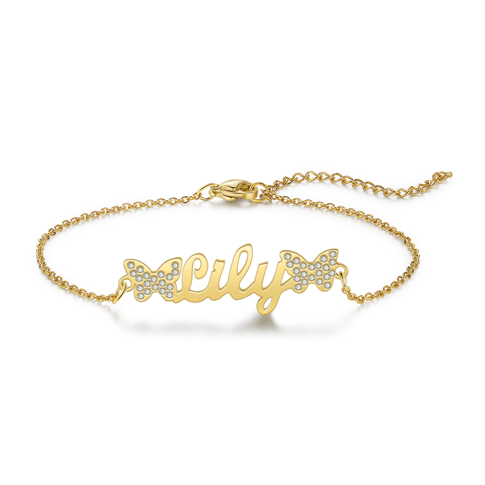 Personalised Name Bracelet Custom Butterfly Bracelet Birthday Gifts For Her