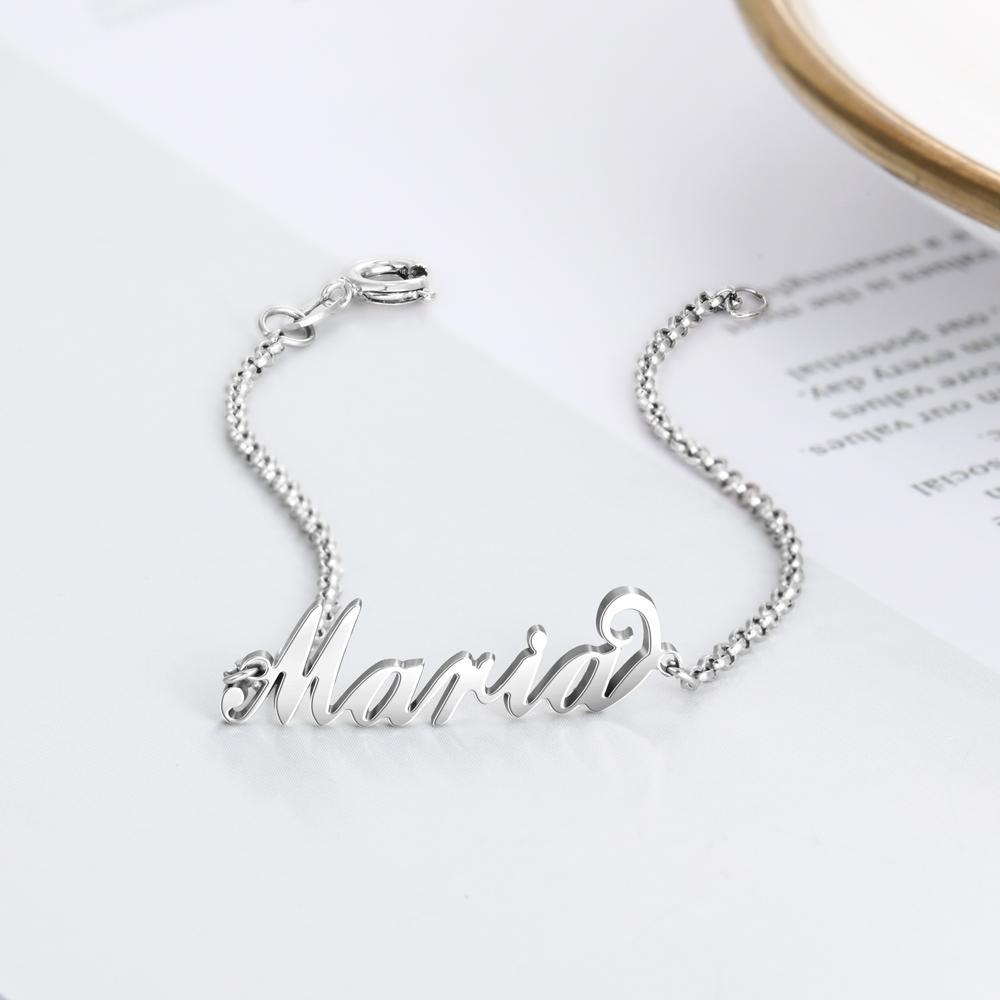 Personalised Bracelet Custom 1 Name Bracelet Gift For Women