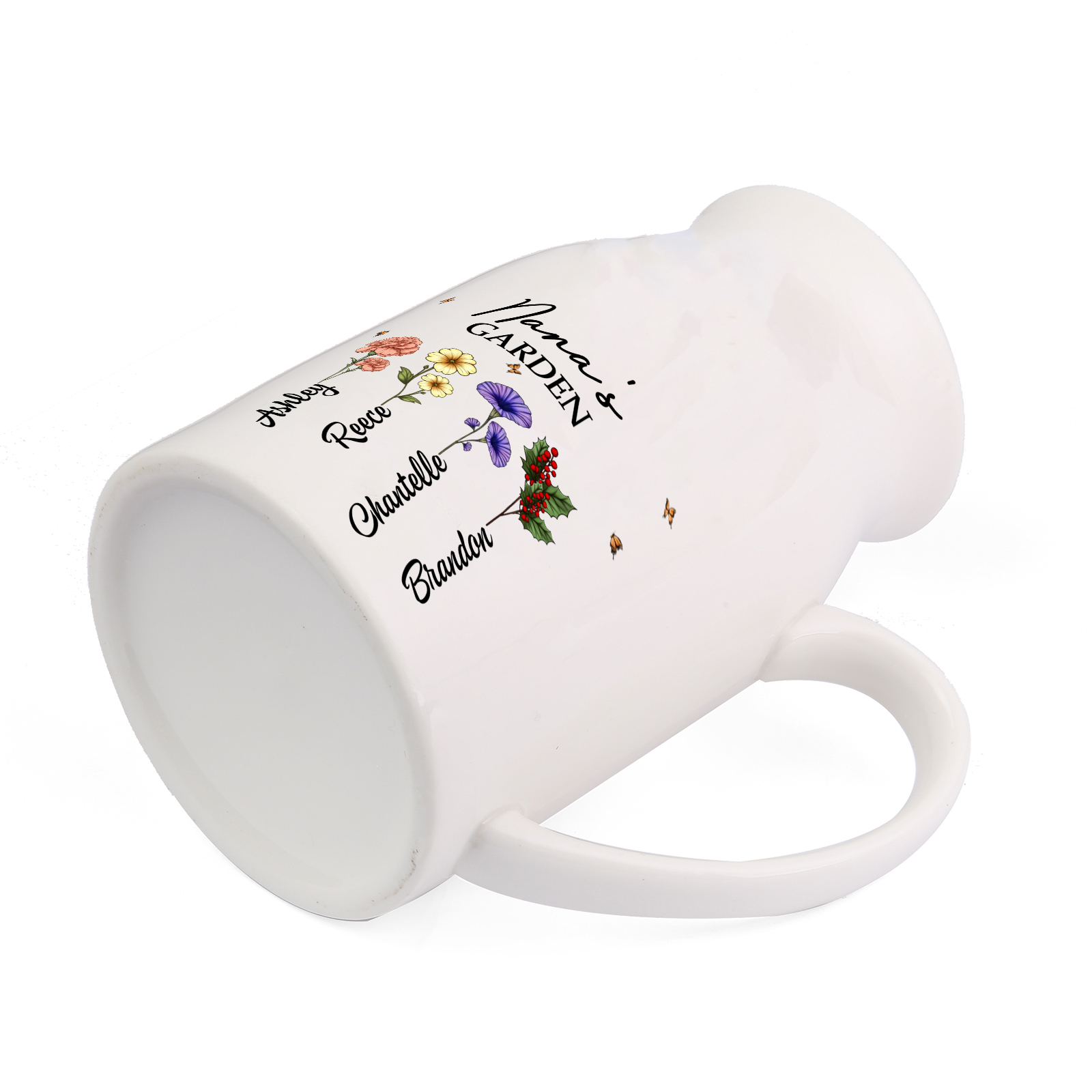 Personalised Birthflower Jug – Garden Vase Family Gift for Mother's Day/Nana | Jessemade