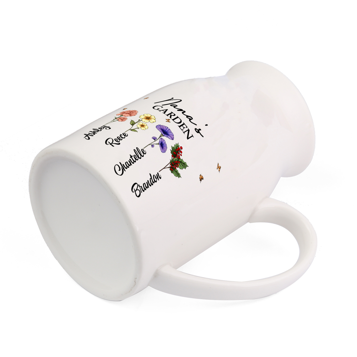 Personalised Birthflower Jug – Garden Vase Family Gift for Mother's Day/Nana | Jessemade