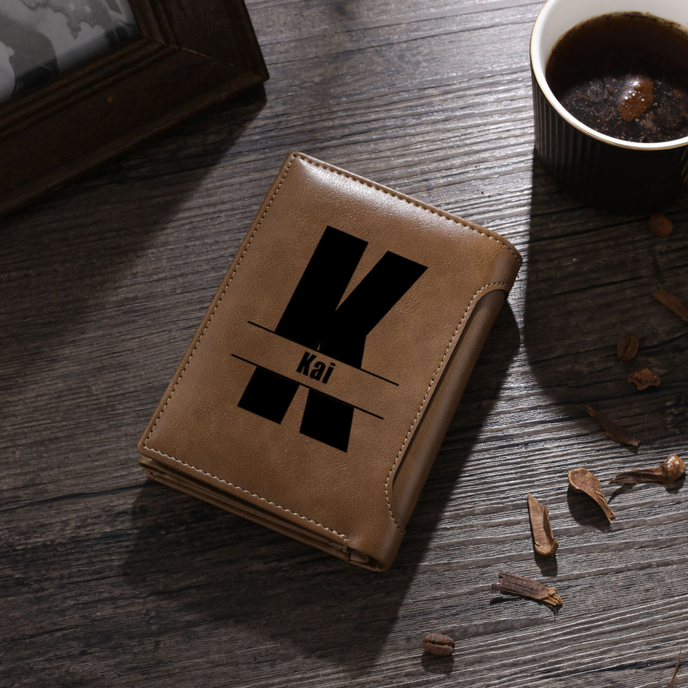 Personalised Dad Wallet with Custom 3-8 Names - “First a Husband, Then a Dad” Gift for Dad | Jessemade