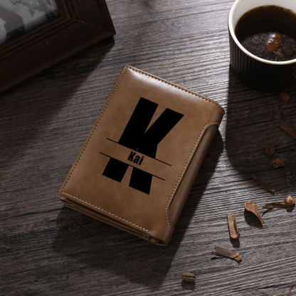 Personalised Dad Wallet with Custom 3-8 Names - “First a Husband, Then a Dad” Gift for Dad | Jessemade