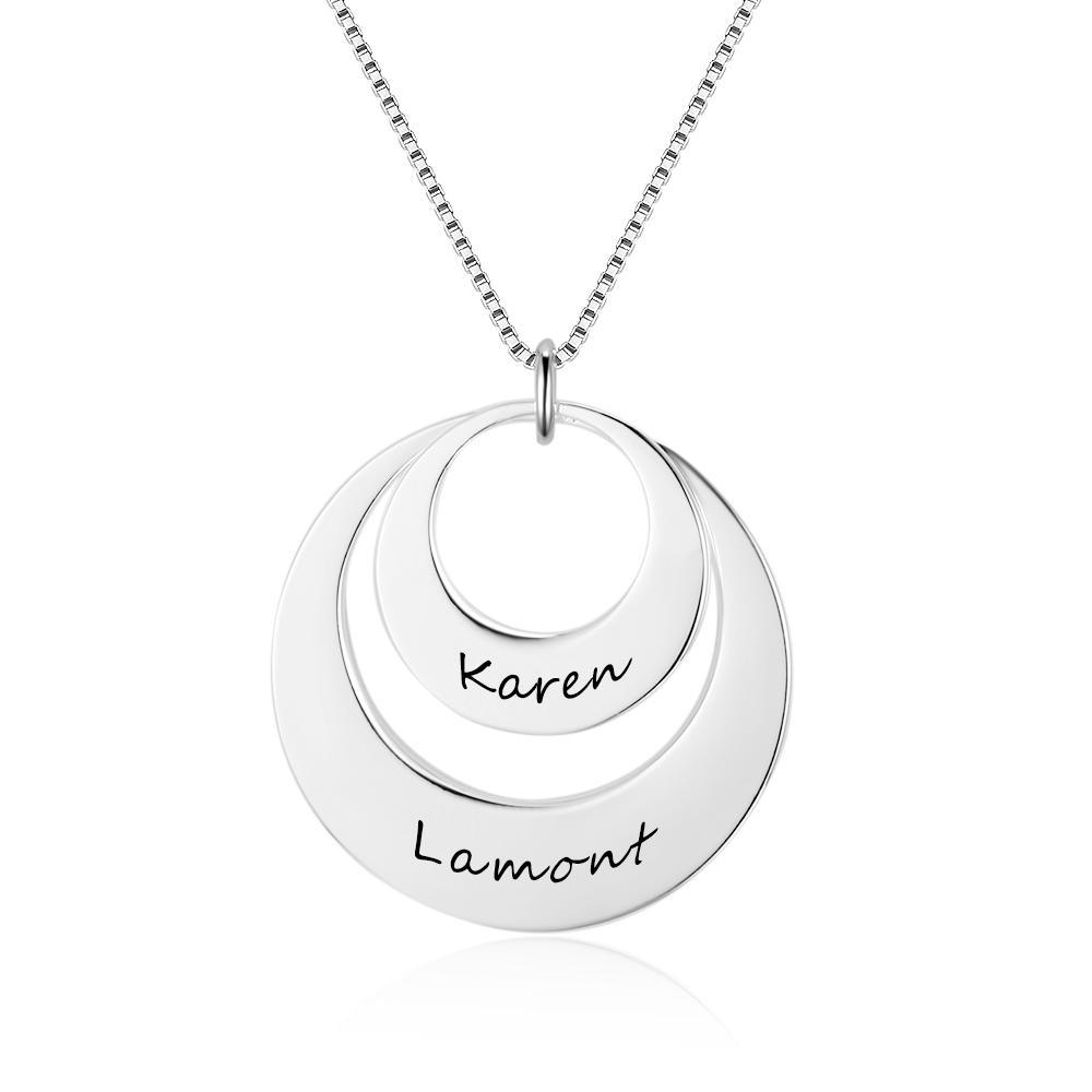 Personalised 2 Circle Interlocking Necklace