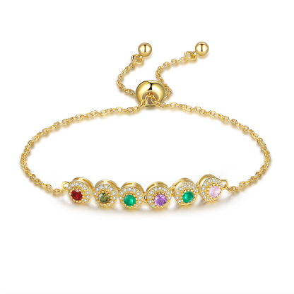 6 Birthstones - Personalised Birthstone Beautiful Bracelet Gift for Her