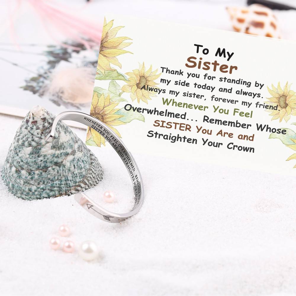 To My Granddaughter, Whenever You Feel Overwhelmed, Cuff Bangle Bracelet Gifts For Her