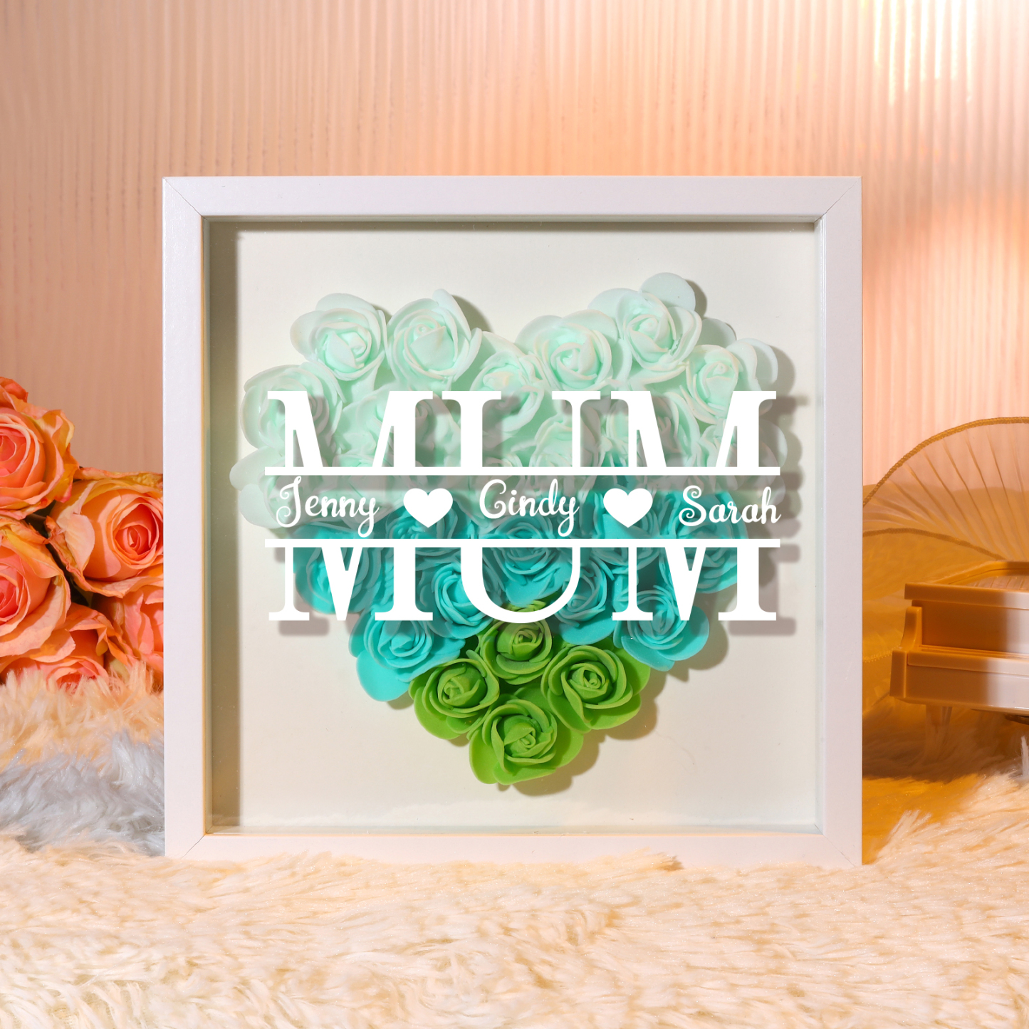 Personalised Custom Name and Text, Exquisite Love Decorations in Five Colors, Home Decoration Gifts for Mum