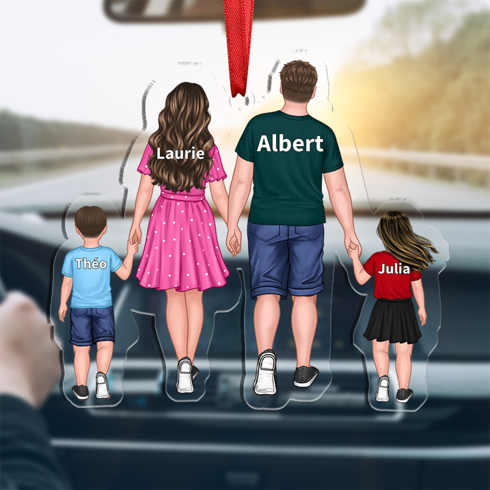 Personalized 2-10 Name Acrylic Family Keychain/Decorated Exquisite Gift For Family