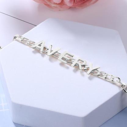 Personalised Bracelet Custom 1 Name Bracelet Gift For Women