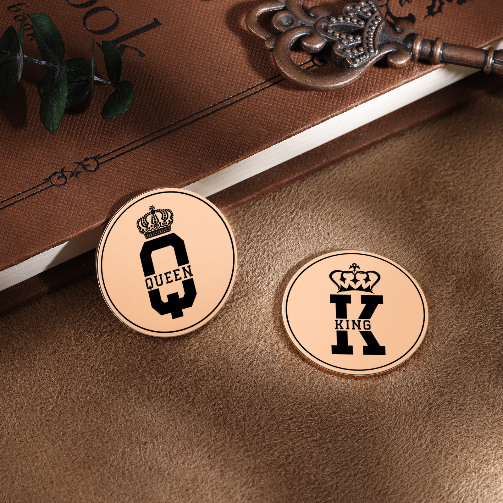 2 PCS Personalized Name Stainless Steel Couple Coin Custom Anniversary Special Gift