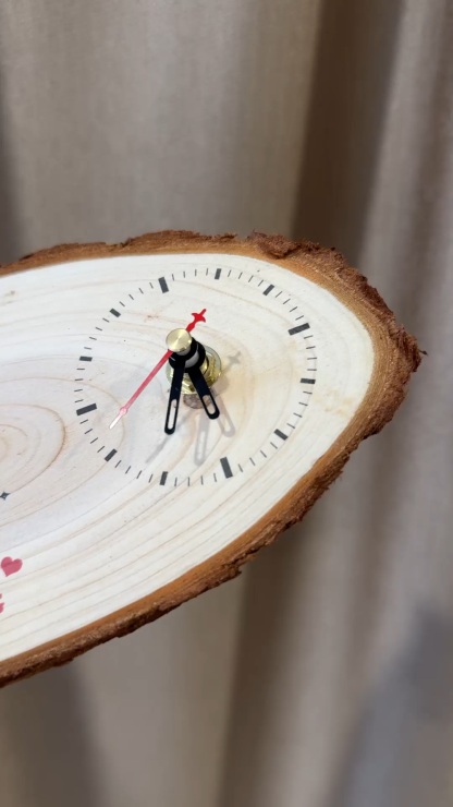 Personalised Rustic Wooden Couple’s Clock Gift