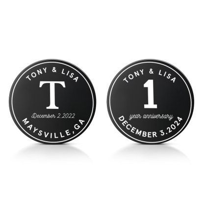 2 PCS Personalized Name Stainless Steel Commemorative Coin Custom Anniversary Special Gift