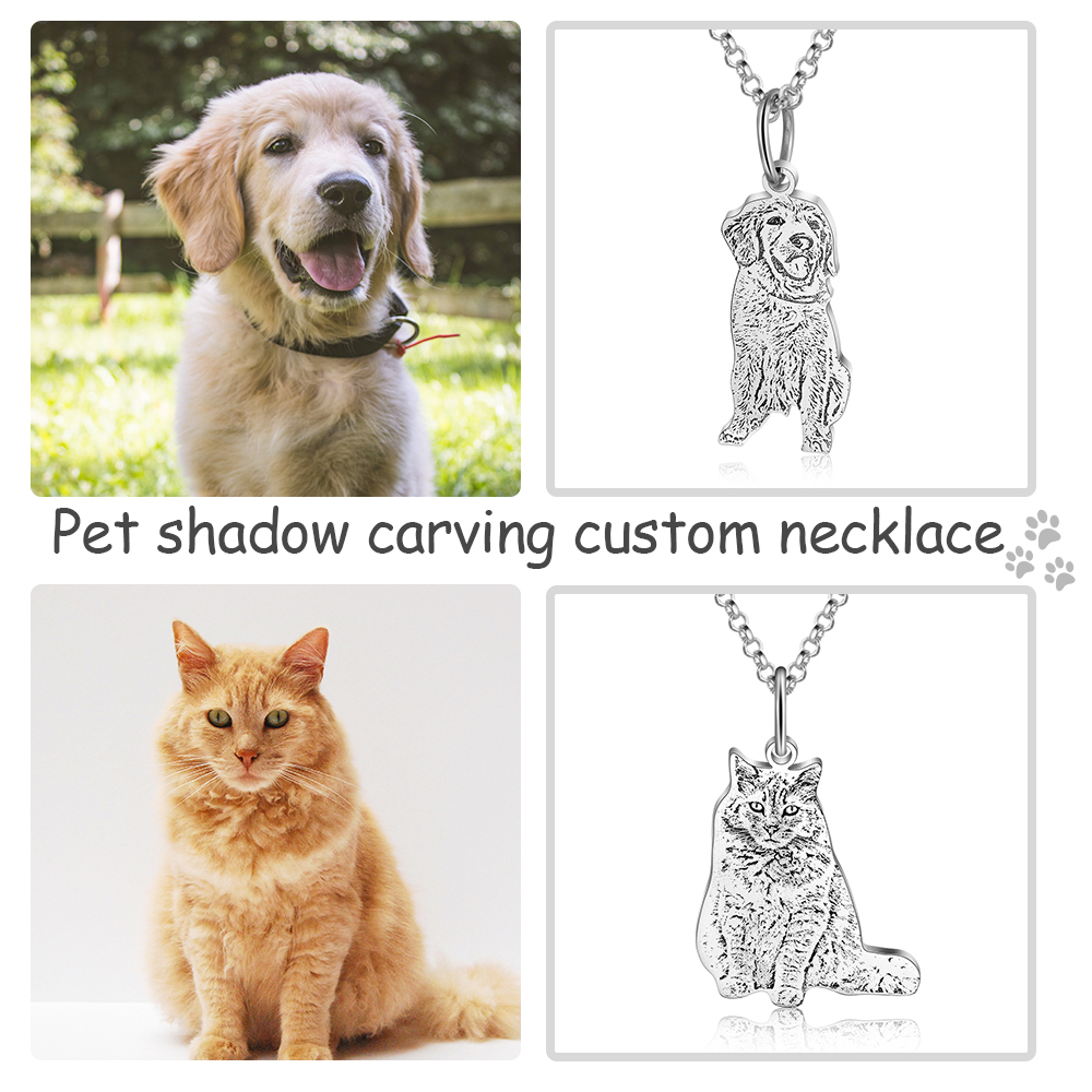 Personalised Pet Gift Custom 1 Pet Photo Necklace Gifts For Her