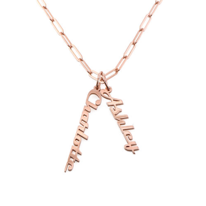 Personalised Chain Link Necklace Custom 1 Name Necklace Gift For Women