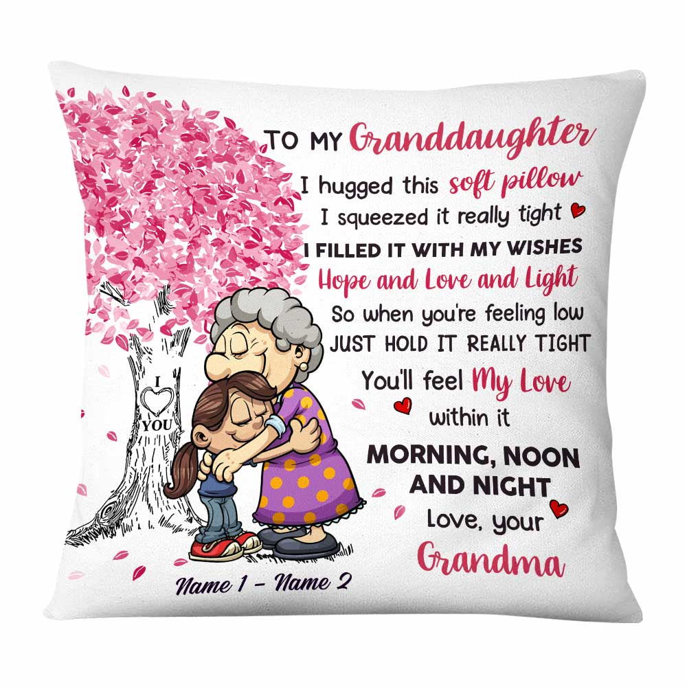 Grandma to Granddaughter, I filled it with my wishes hope and love and light Short Plush Pillow Case