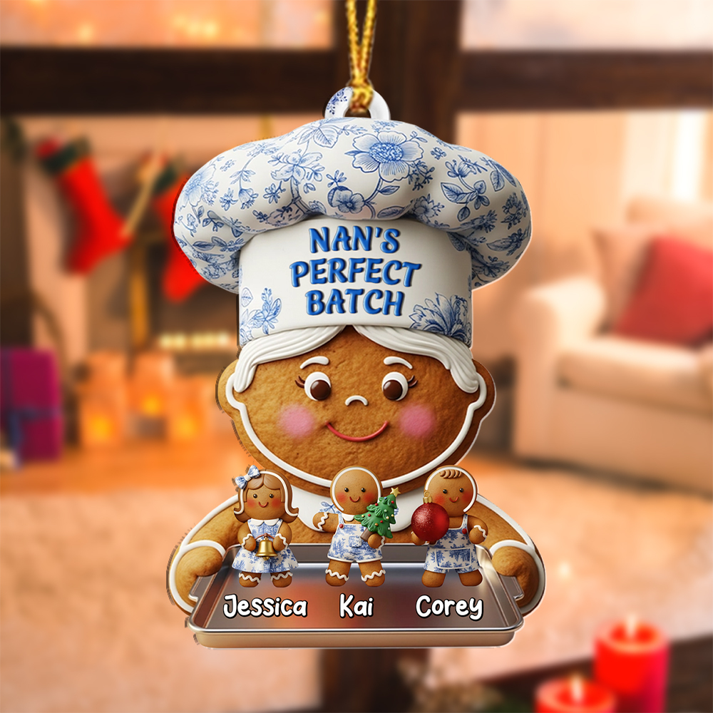 Personalised Nan Gingerbread Bauble