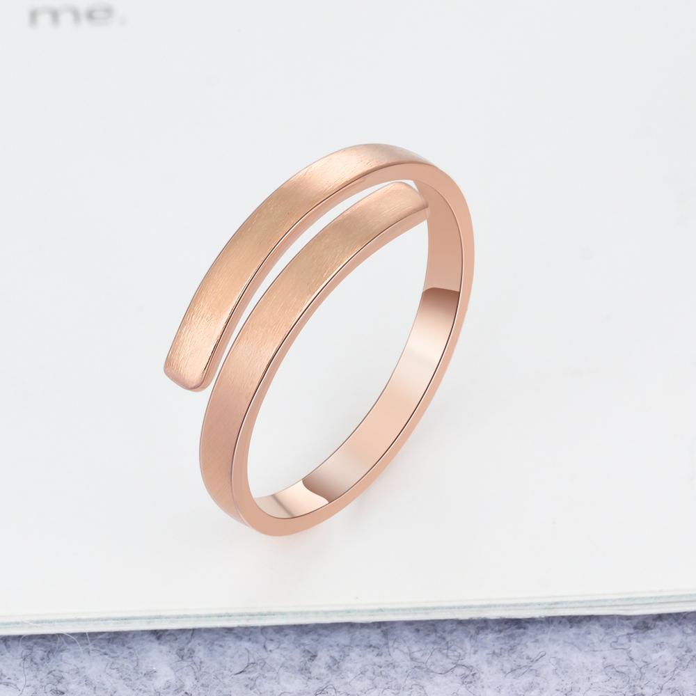 Personalised Name Rings Engraved 2 Names Adjustable Ring Gift for Her