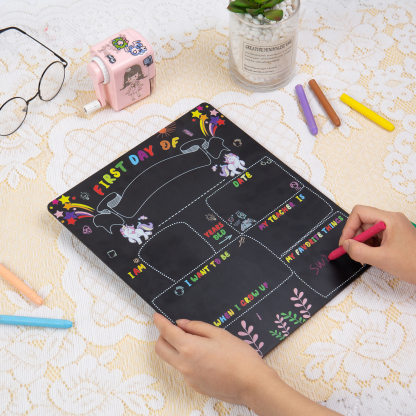 First Day of School Sign-Last Day of School Sign-Small Unicorn Chalkboard for Kids