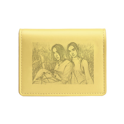 Custom Purse-Personalised Photo & Text PU Leather Ring Wallet Coin Purse Three Colors Available Gift for Her