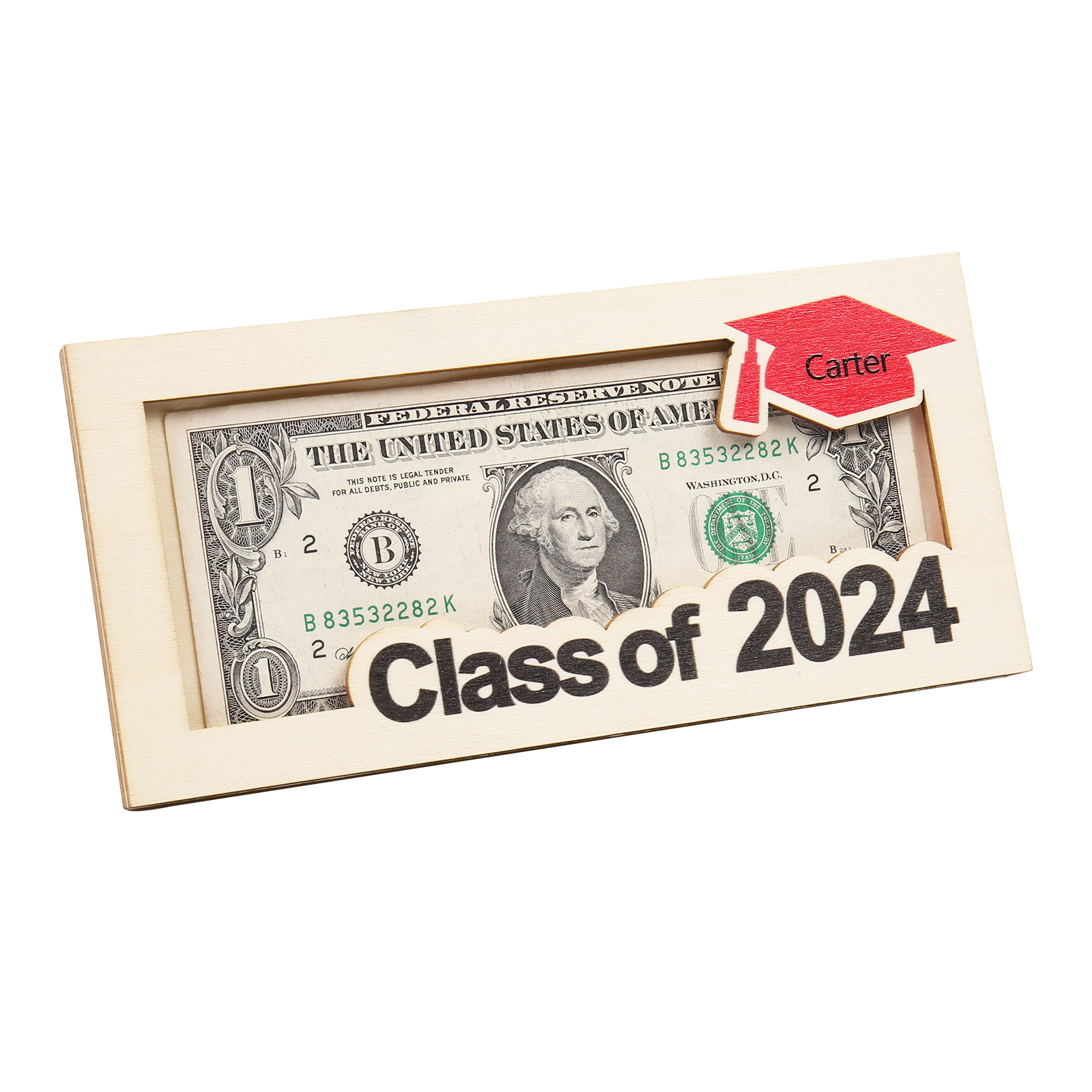 2024 Graduation Gift Wooden Money Holder Personalised Graduation Gift For Her/Him